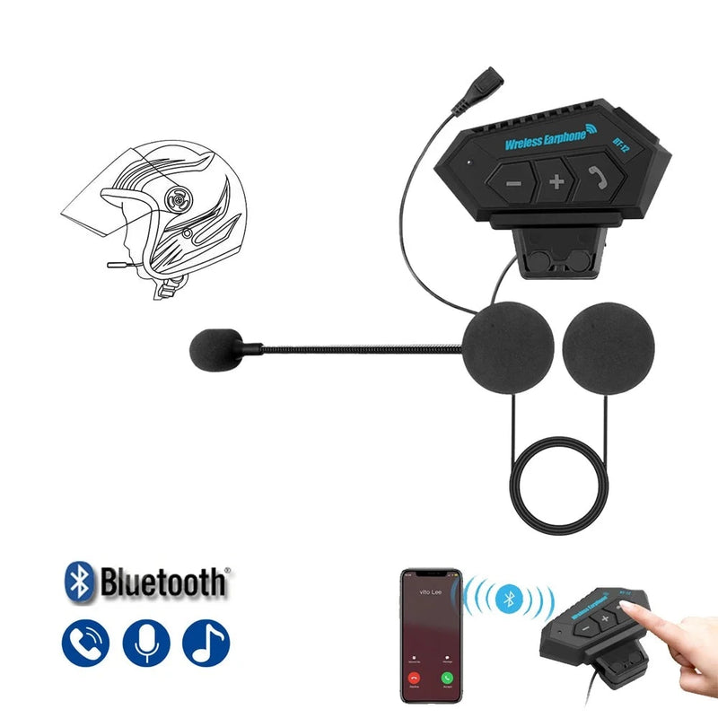 Fone de ouvido Bluetooth para capacete de motocicleta